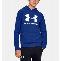 UNDER ARMOUR RIVAL LOGO KIDS  HOODIE 1325328-401 BLUE